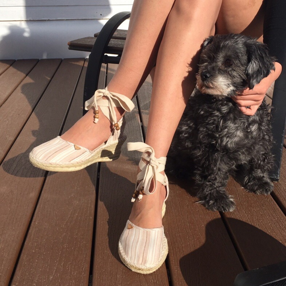 Striped Roxy Espadrilles